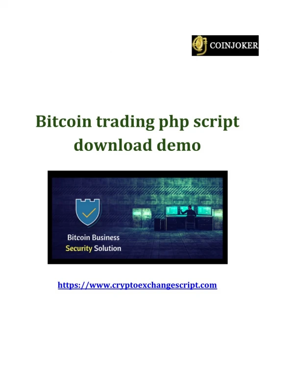 Bitcoin trading php script download demo