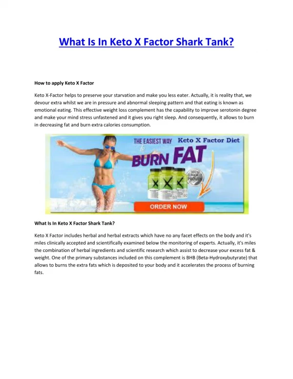 What Is In Keto X Factor Shark Tank-converted