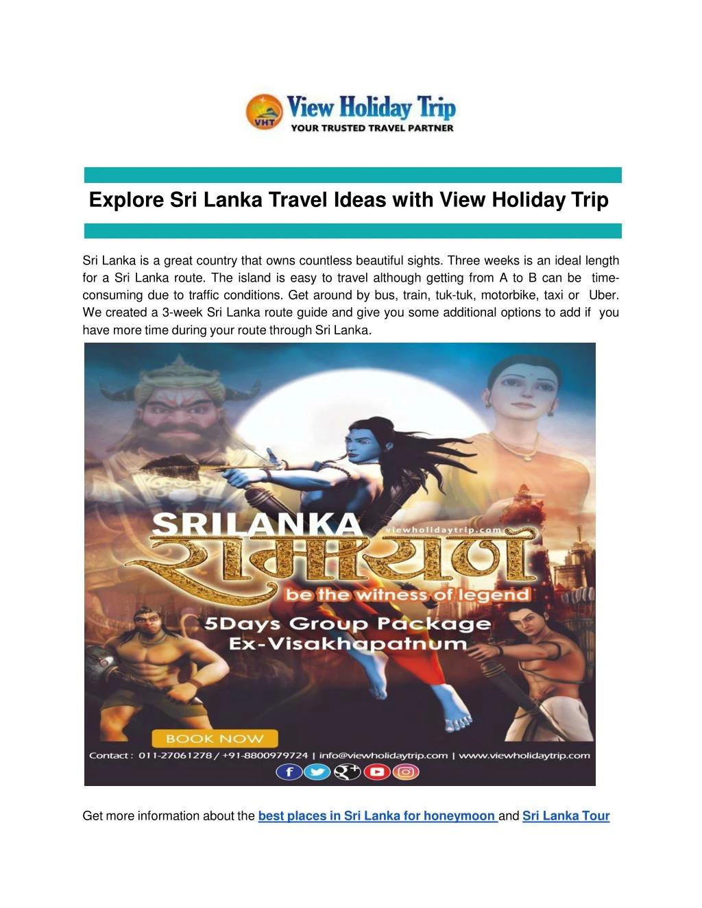 explore sri lanka travel ideas with view holiday