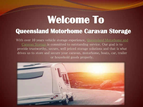 Caravan and Motorhome Storage