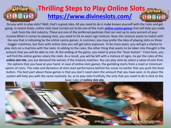 thrilling steps to play online slots