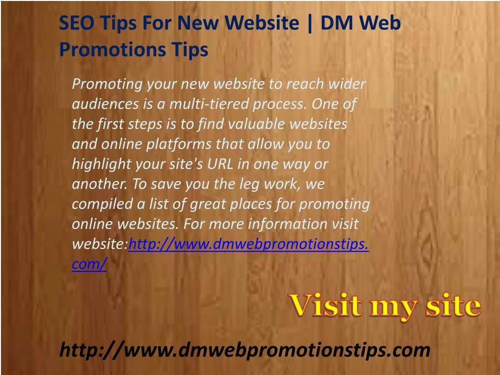 promoting your new website to reach wider