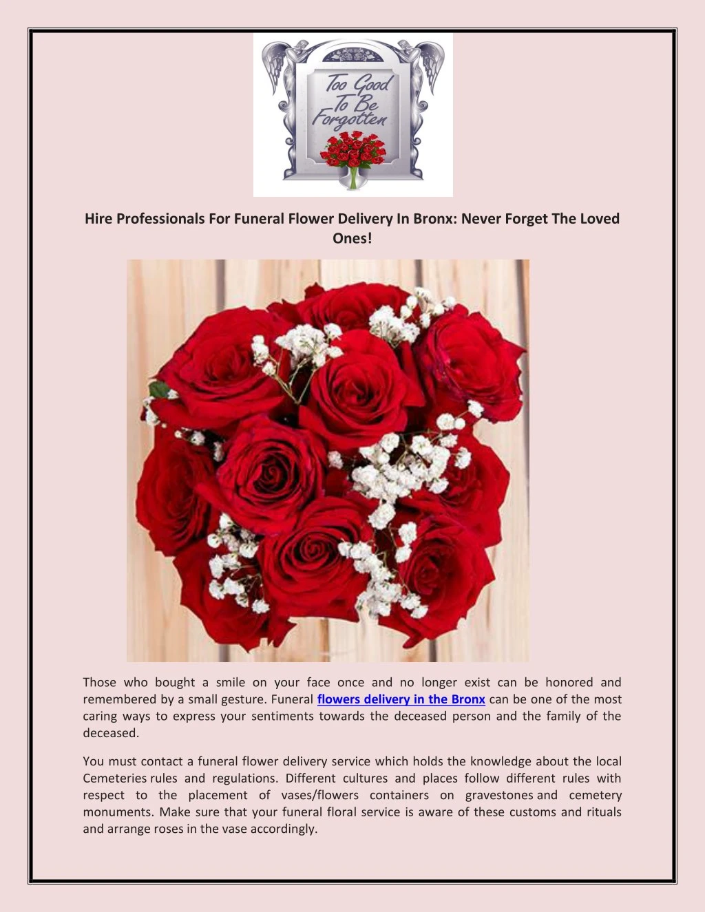 hire professionals for funeral flower delivery