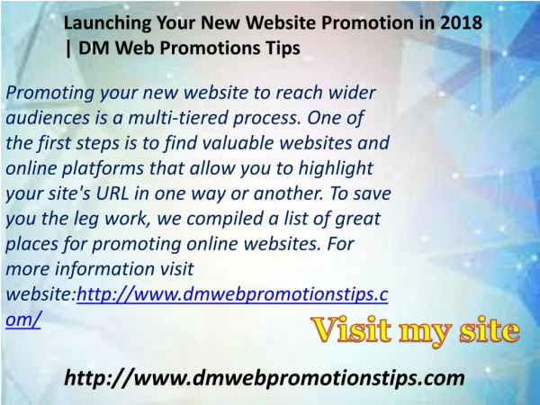 promoting your new website to reach wider