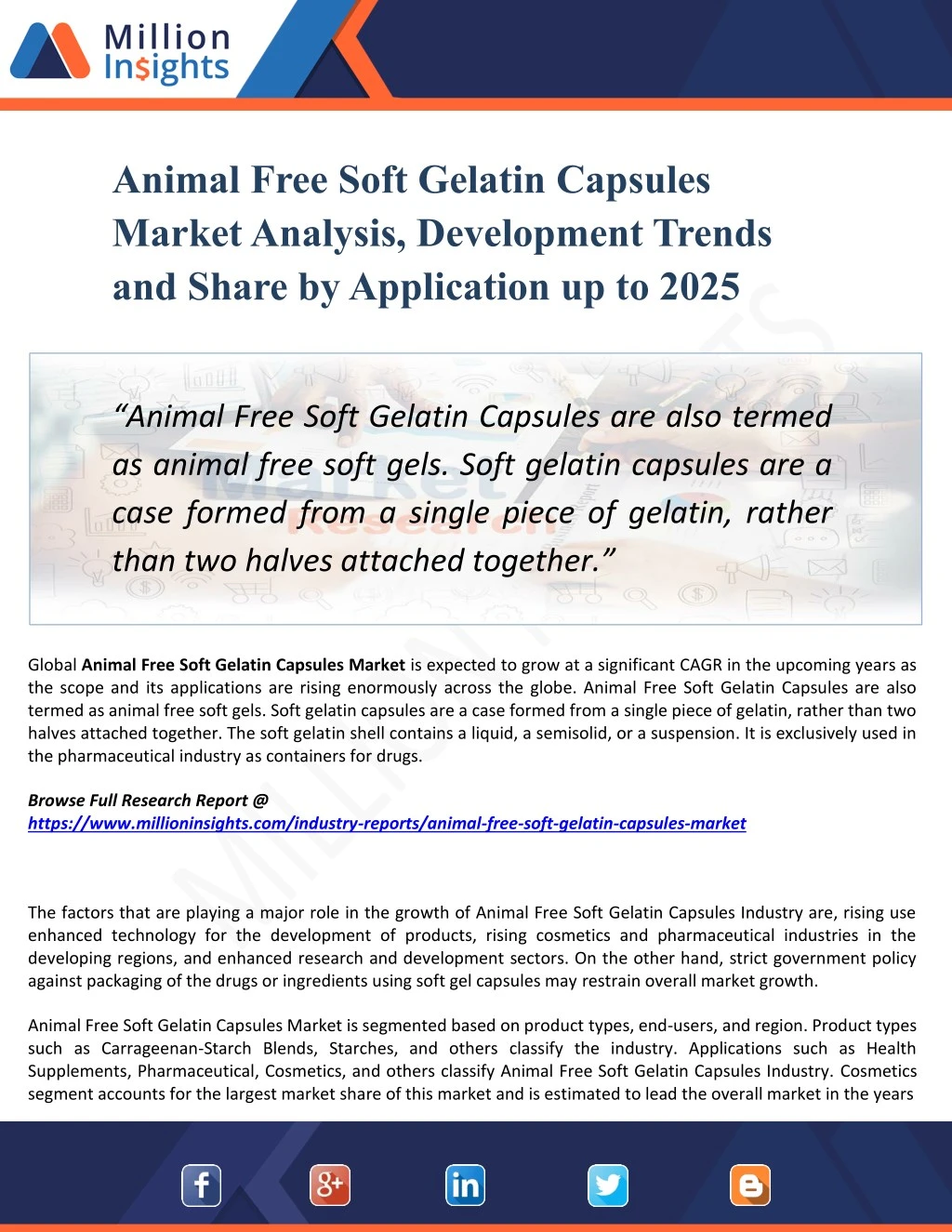 animal free soft gelatin capsules market analysis