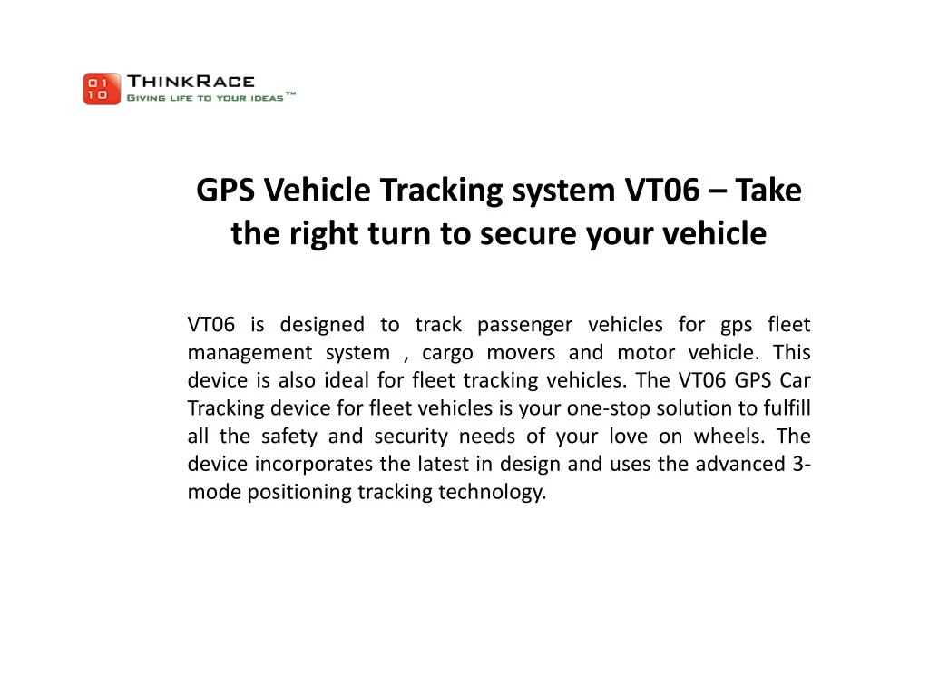 gps vehicle tracking system vt06 take the right