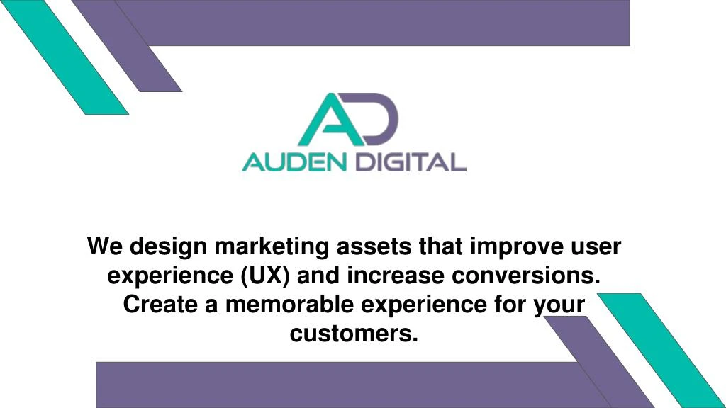 we design marketing assets that improve user