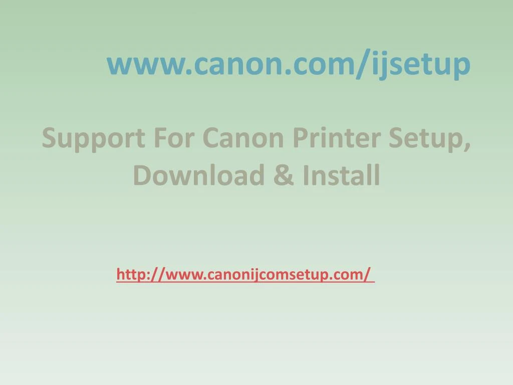 www canon com ijsetup