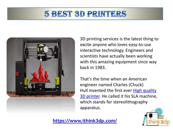 5 Best 3D Printers