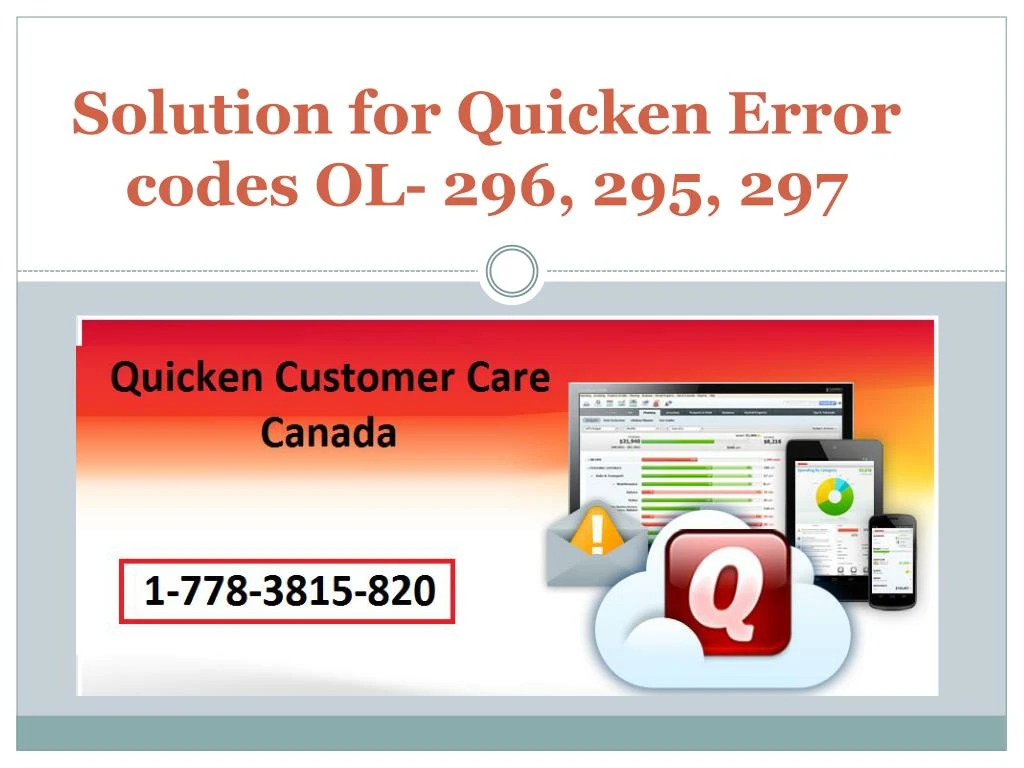 solution for quicken error codes ol 296 295 297