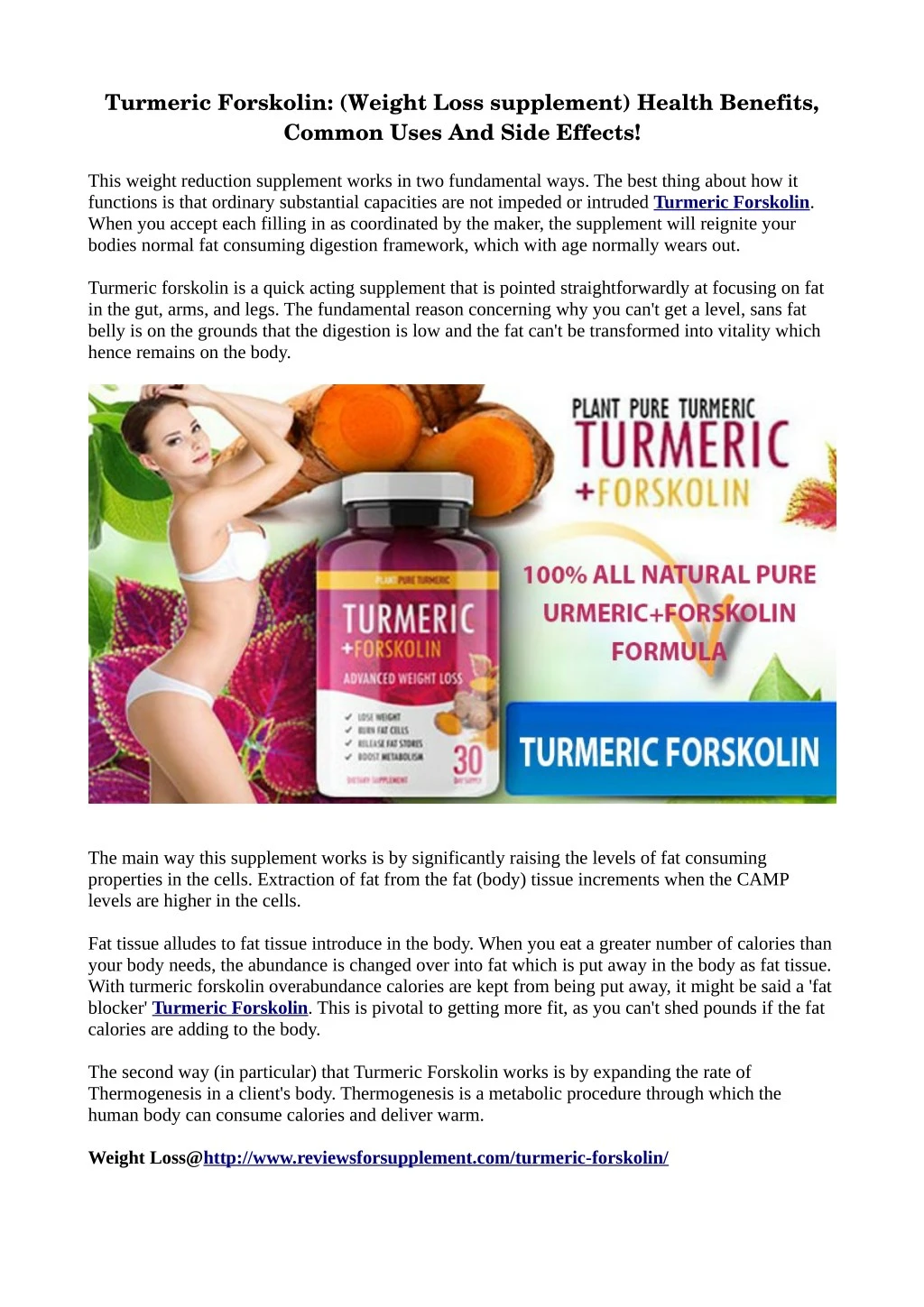 turmeric forskolin weight loss supplement health