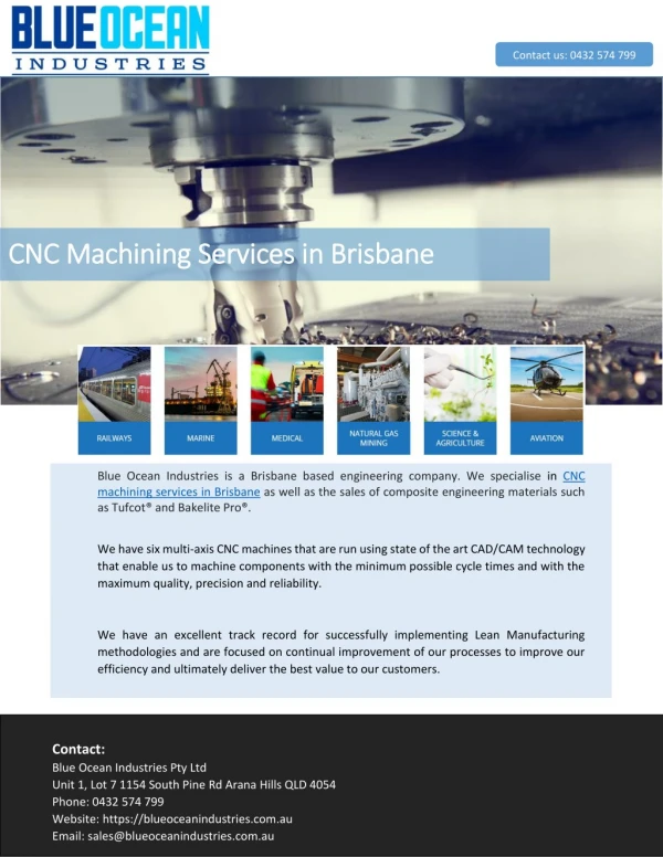 CNC Machining Services in Brisbane
