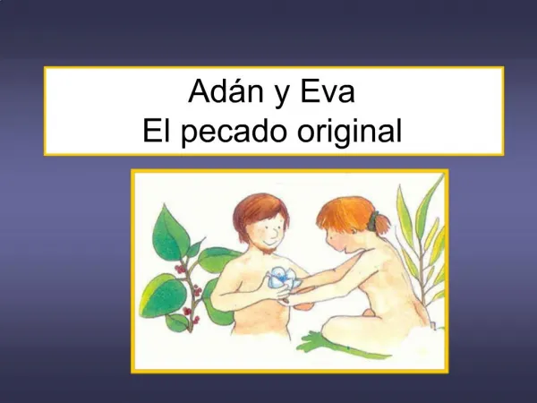 Ad n y Eva El pecado original