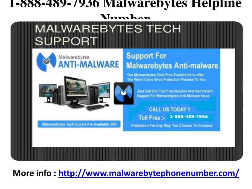 1 888 489 7936 malwarebytes helpline number