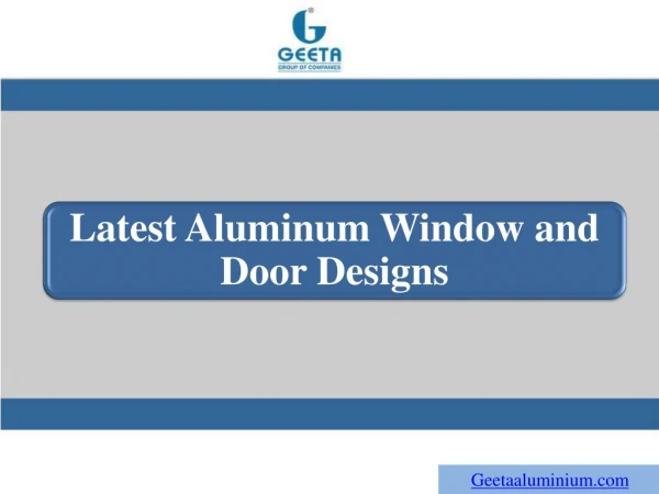 Latest Aluminum Window and Door Designs