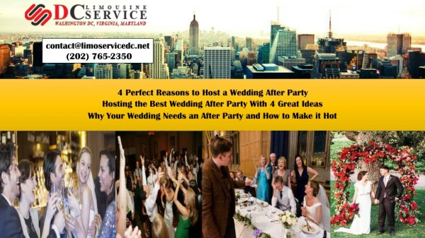 4 Perfect Reasons to Host a Wedding after Party