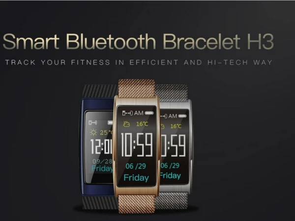 Smart bluetooth activity bracelet H3 with heart rate monitor