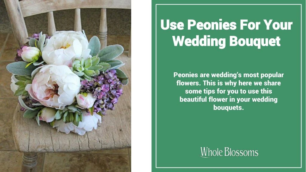 use peonies for your wedding bouquet