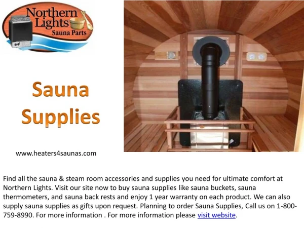 Buy Reliable Sauna Supplies