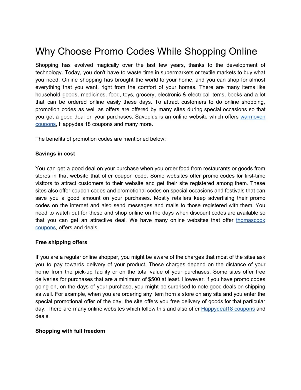 why choose promo codes while shopping online