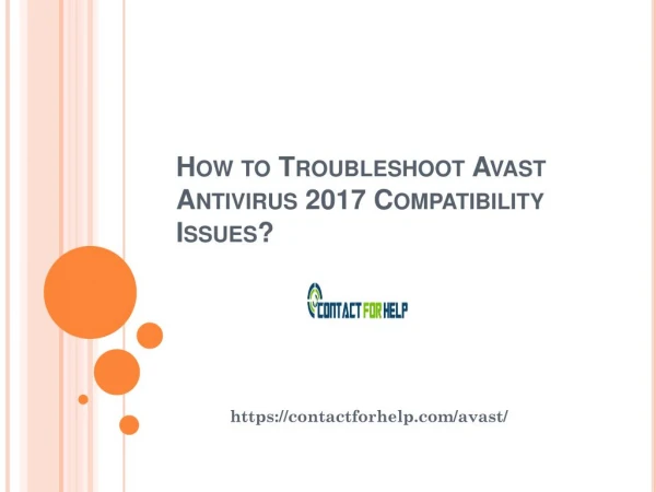 Troubleshoot Avast Antivirus 2017 Compatibility Issues