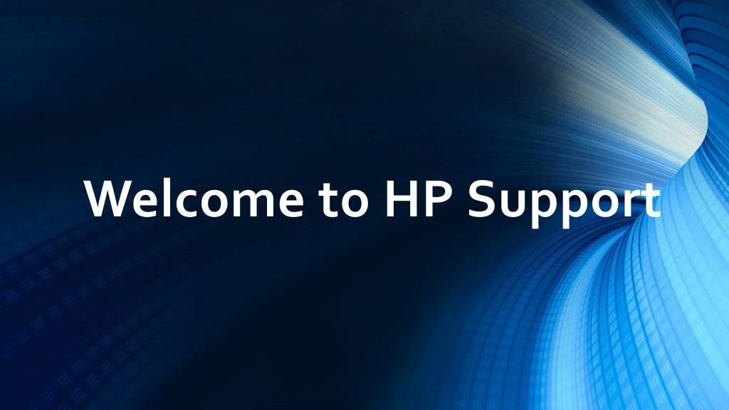 welcome to hp support