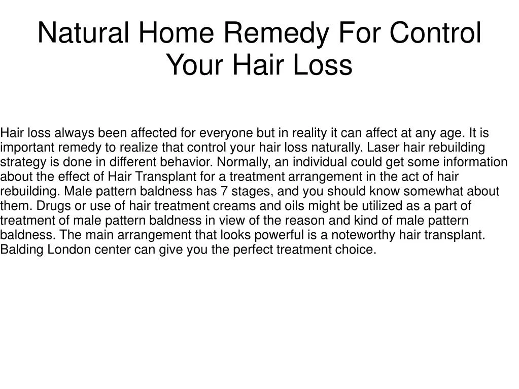 natural home remedy for control your hair loss