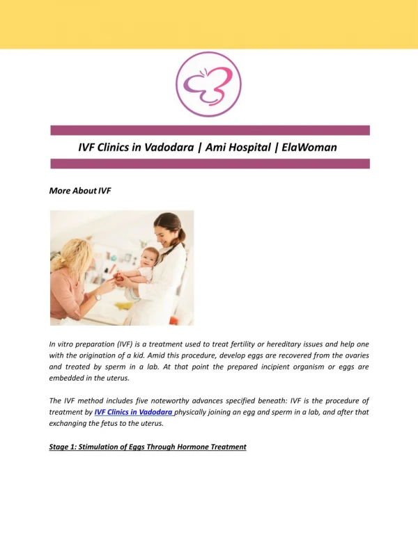 IVF Clinics in Vadodara | Ami Hospital | ElaWoman