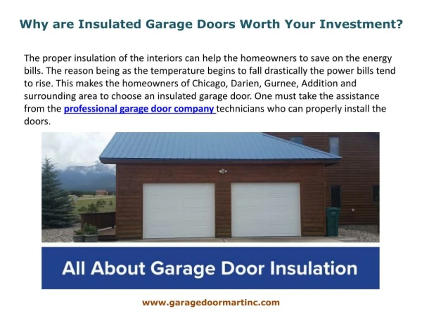 Why are Insulated Garage Doors Worth Your Investment?