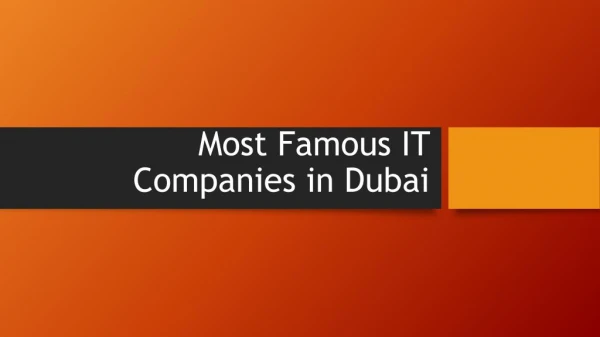 Most Famous IT Companies in Dubai