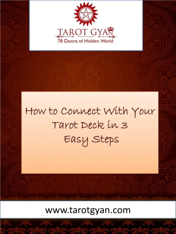 How to Connect with Your Tarot Deck in 3