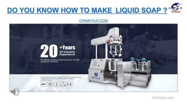 Yuxiang machinery JBJ-1000L liquid soap making machine
