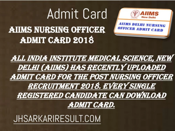 admit card