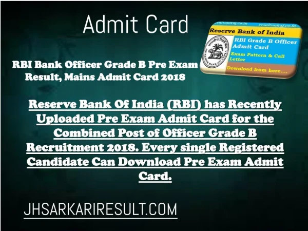 admit card