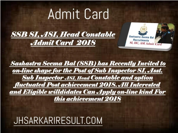 admit card