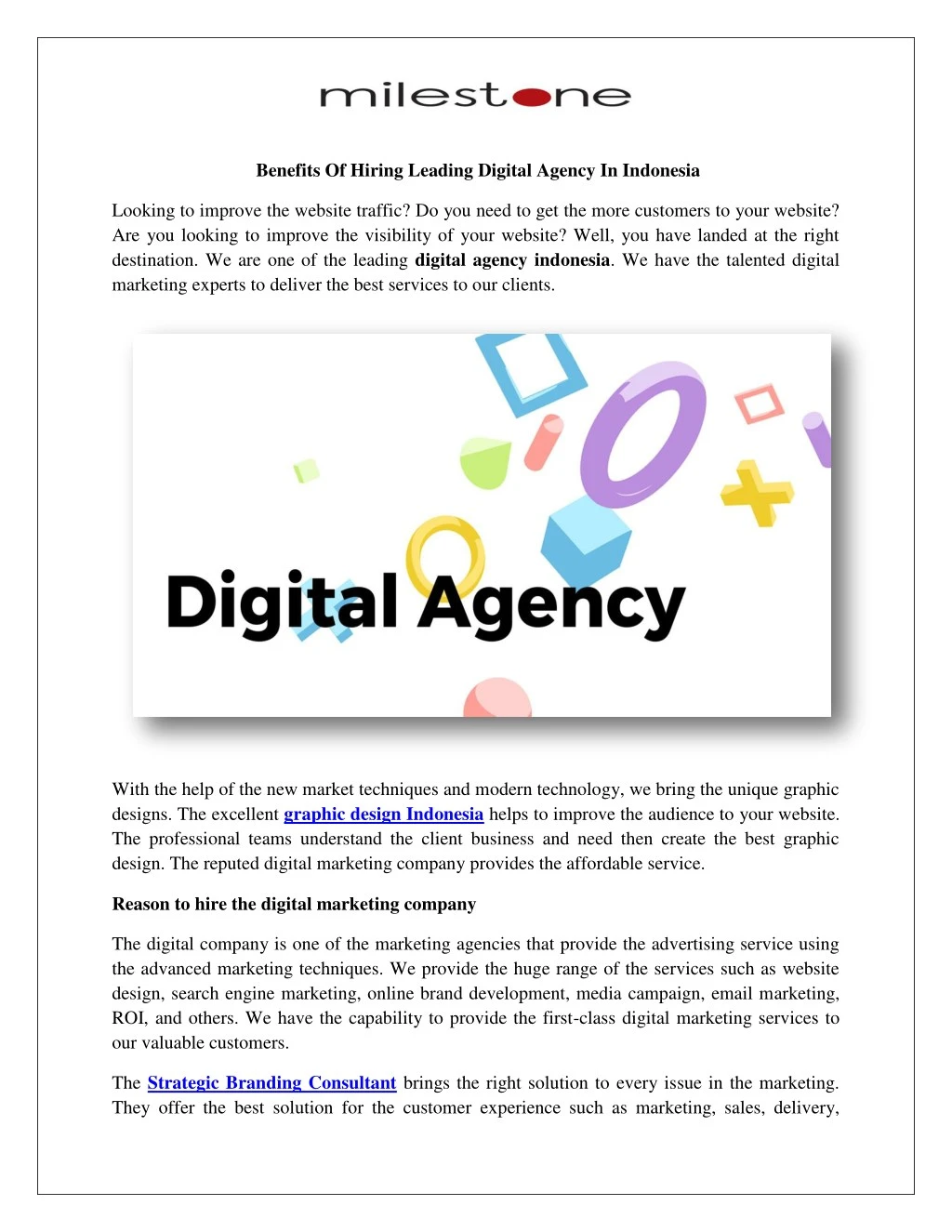 benefits of hiring leading digital agency
