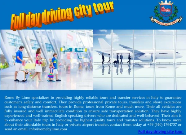 Full day driving city tour
