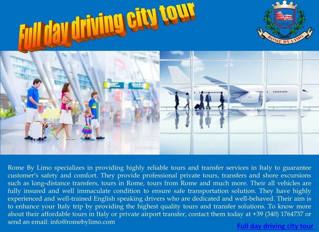 full day driving city tour