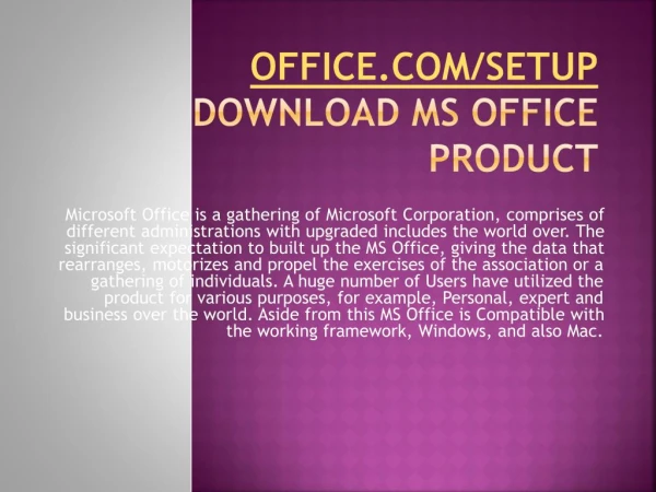 office com setup download ms office product