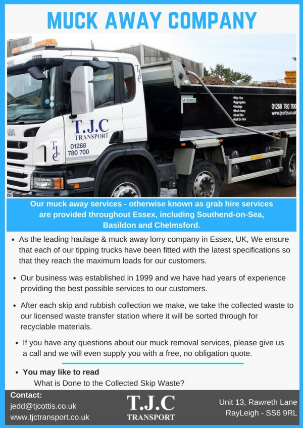 Muck away company - TJC Transport