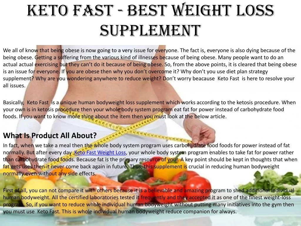 keto fast best weight loss supplement