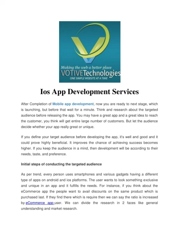 Ios Development Services
