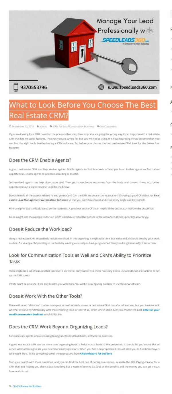 What to Look Before You Choose The Best Real Estate CRM?