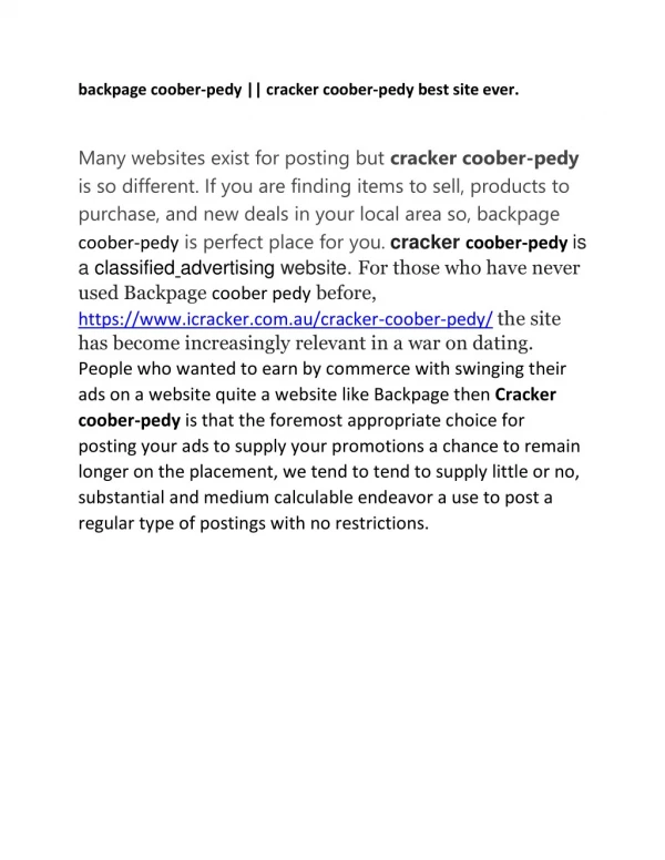 backpage coober-pedy || cracker coober-pedy best site ever.