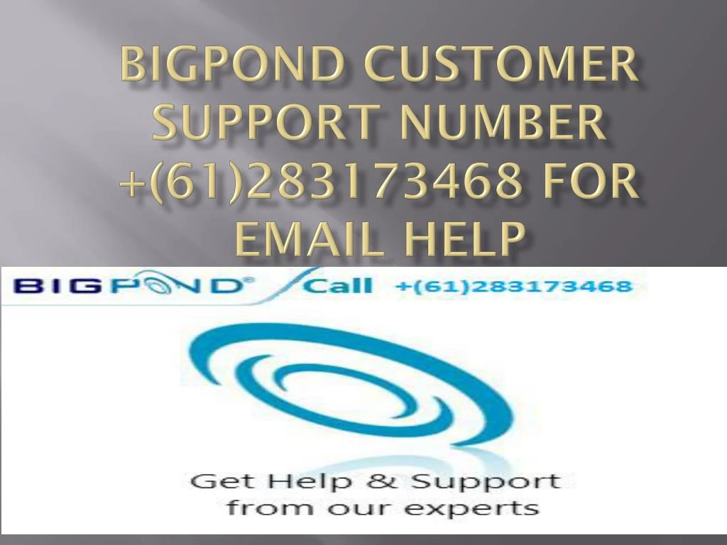 bigpond customer support number 61 283173468 for email help