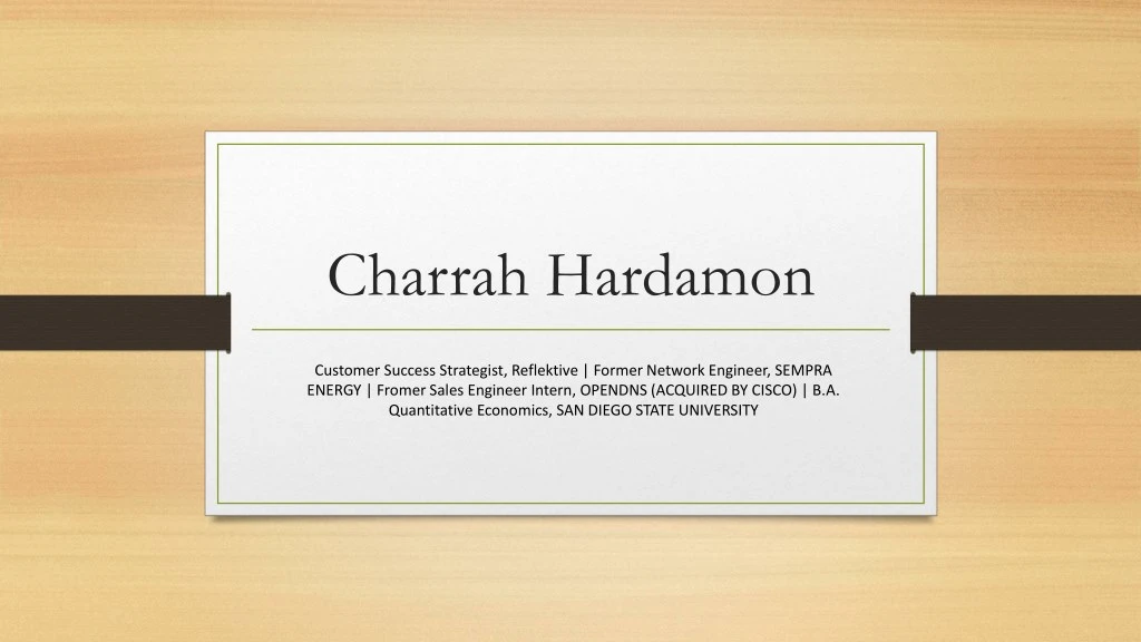 charrah hardamon