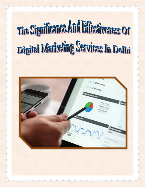 The Significance of Digital Marketing Services in Delhi