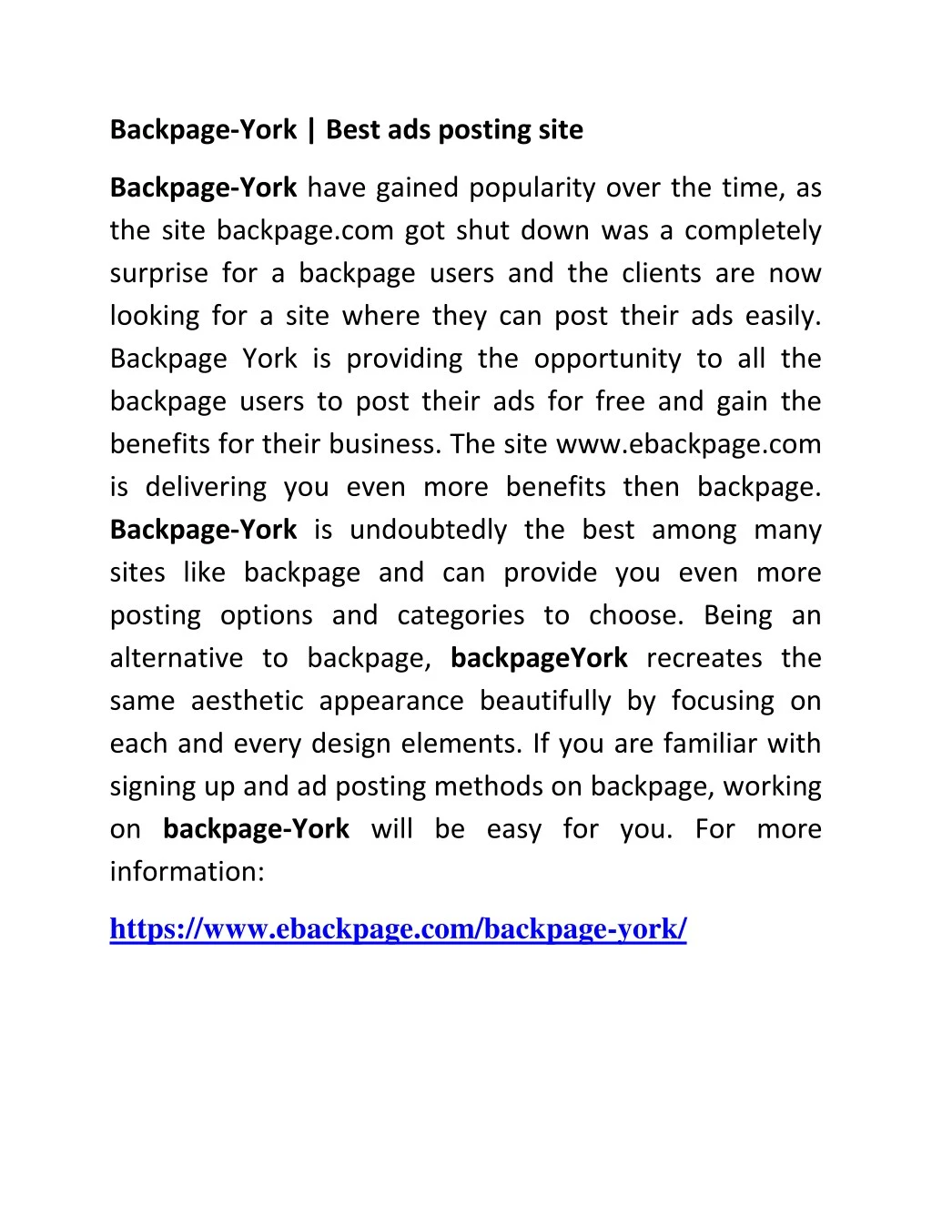 backpage york best ads posting site