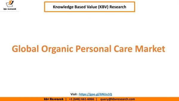 Global Organic Personal Care Market