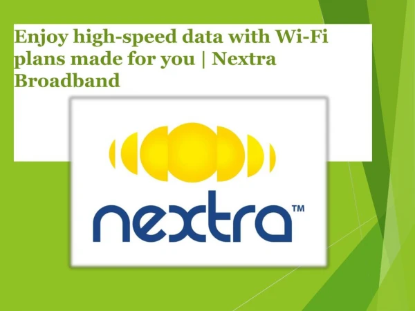 Best Broadband Plan - Nextra World
